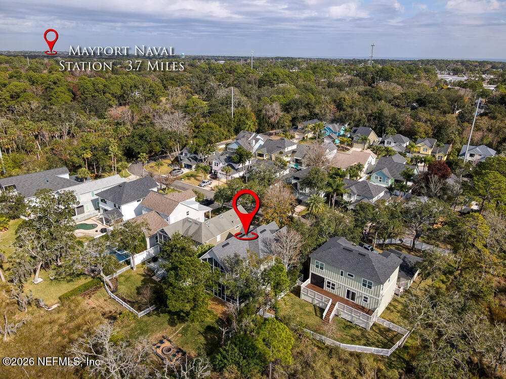 1470 Marshview Court Atlantic Beach, FL 32233 - Photo 51 of 51 Drone - View 9 - With Marker