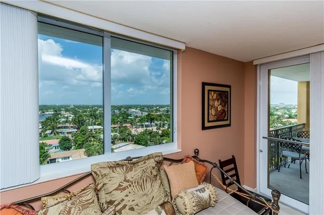 a room with furniture and a window