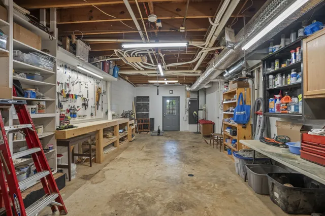 a view of a swimming pool with an ocean view