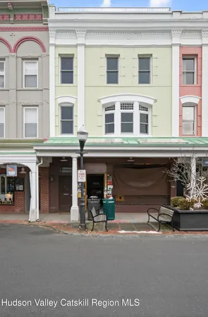 a view of building with a street