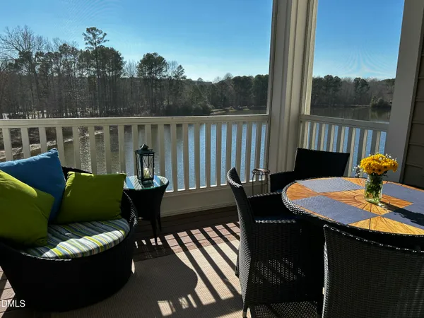 a view of a couches in a deck