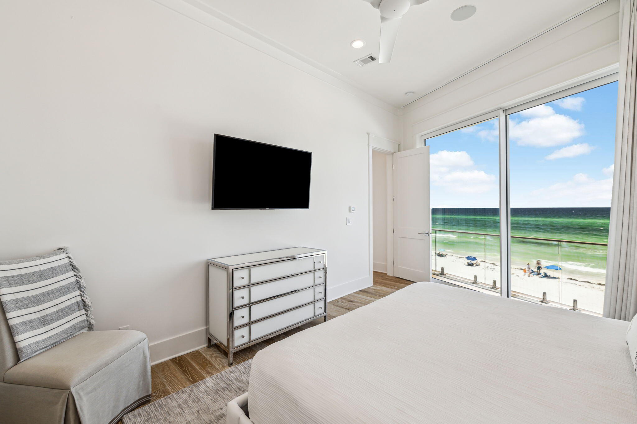 323 Pompano St Inlet Beach Inlet Beach, FL 32461 - Photo 25 of 79 a view of a livingroom with furniture and a flat screen tv