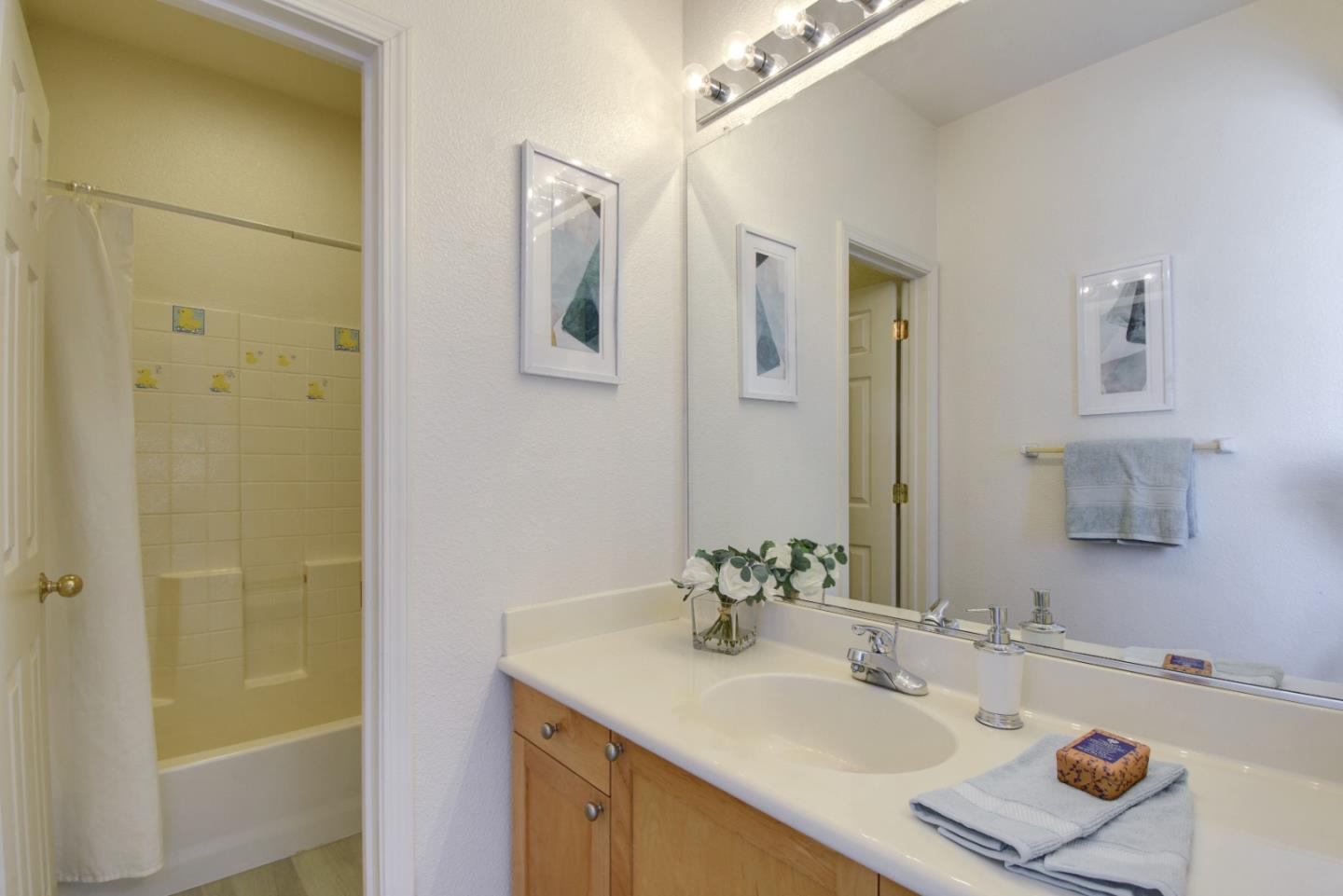 842 Wind Walk Milpitas, CA 95035 - Photo 26 of 45 a bathroom with a sink and a mirror