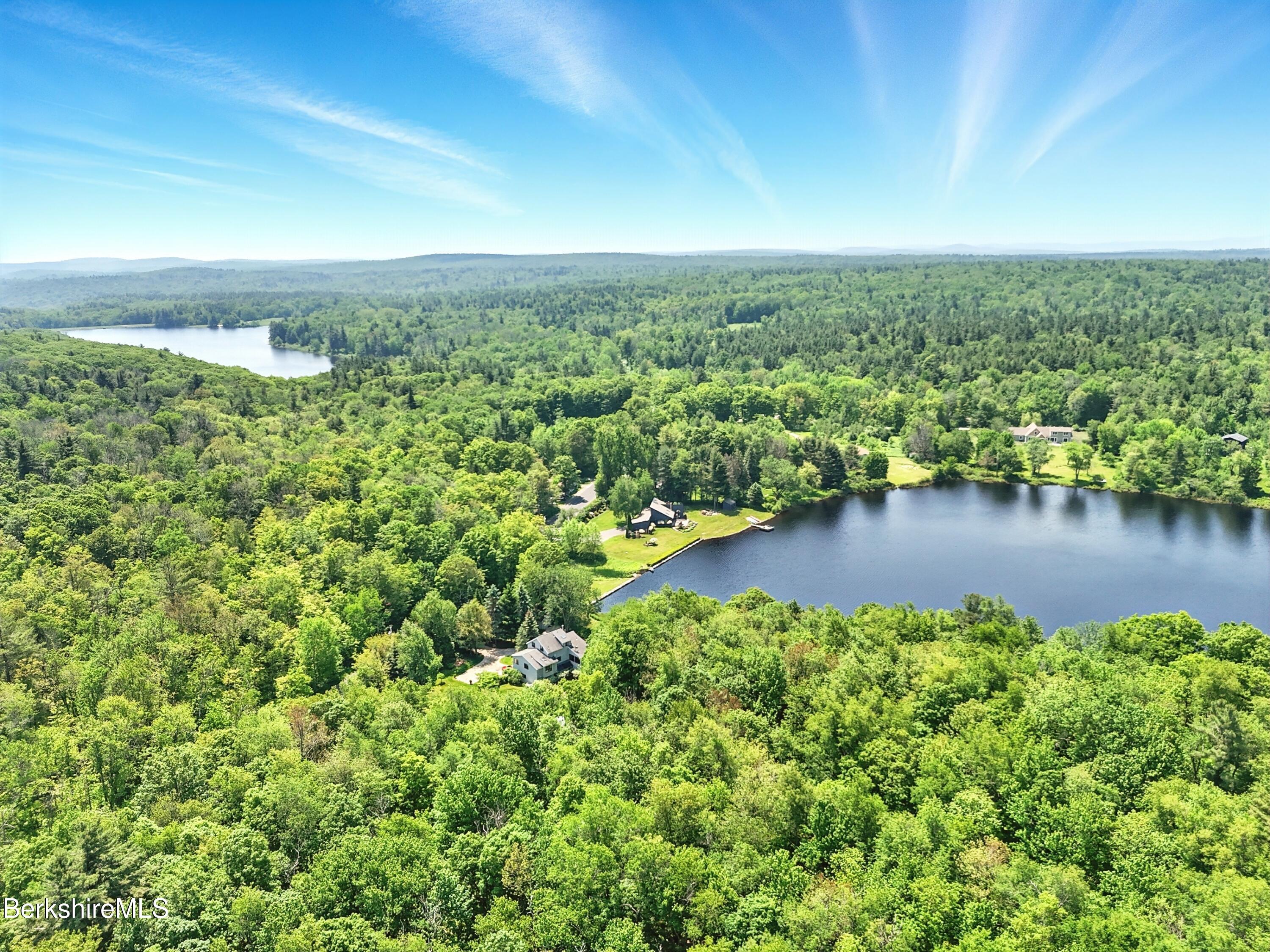 0 West Street Sandisfield, MA 01255 - Photo 11 of 16 an aerial view of a houses with a yard and lake view