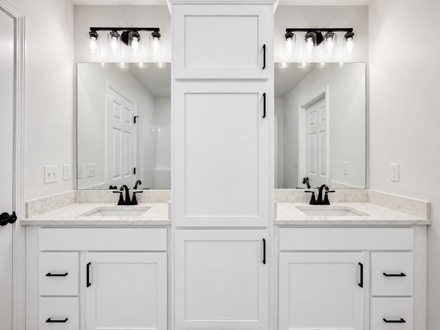 8084 3rd Street Laurel Hill, FL 32567 - Photo 20 of 34 a bathroom with a sink vanity and a mirror