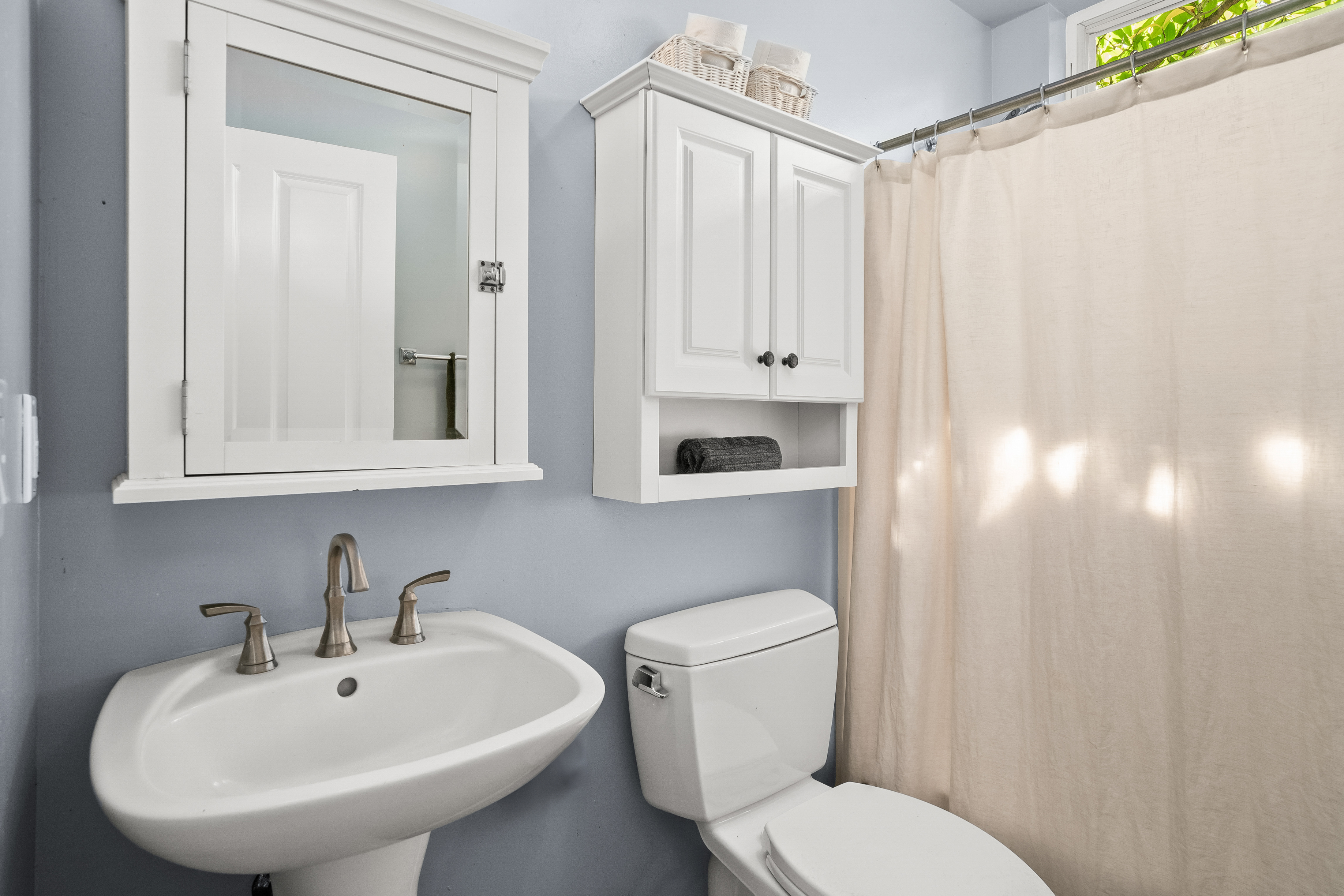 5728 Olohena Road Kapaa, HI 96746 - Photo 18 of 30 a bathroom with a sink a toilet and shower