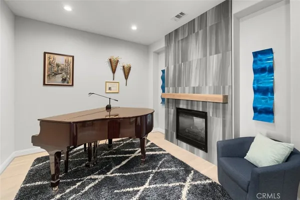 a large kitchen with lots of counter space and sink