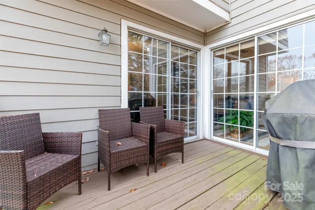 a view of a lounge chairs in the balcony