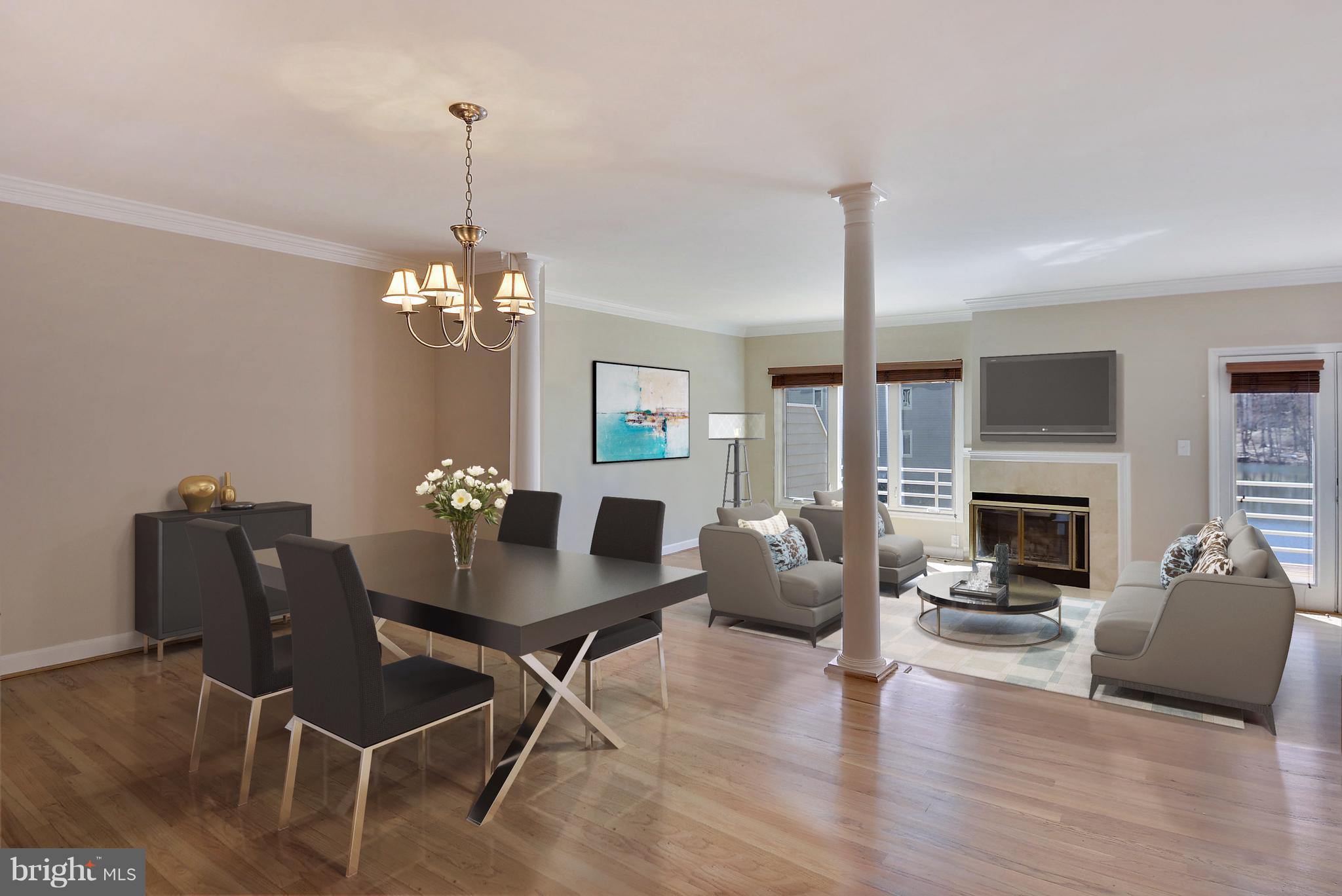 1935 Lakeport Way Reston, VA 20191 - Photo 3 of 30 Open Living/Dining Virtually Staged
