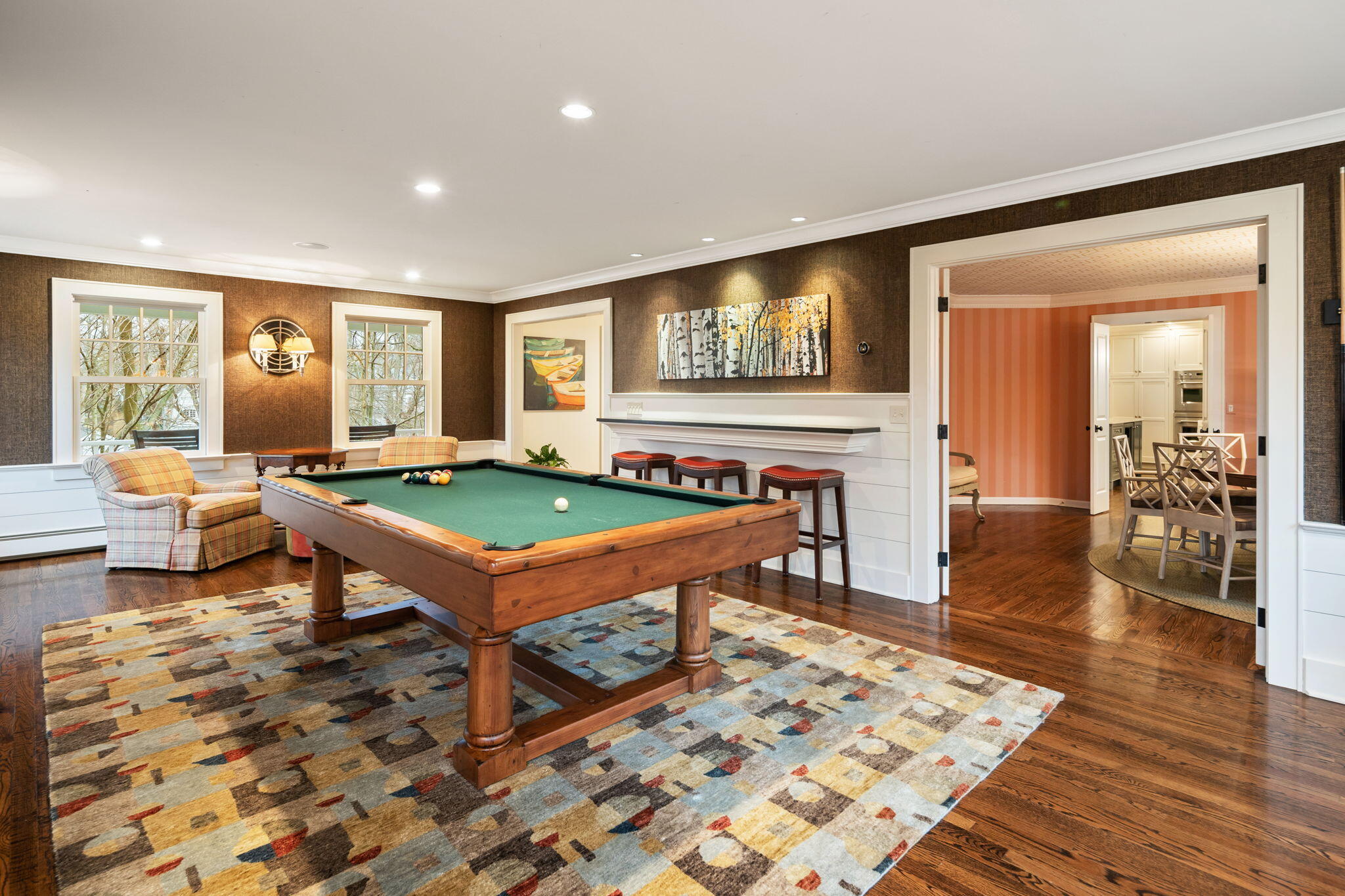 4 Green Beech Drive Rowayton, CT 06853 - Photo 15 of 39 a room with pool table and windows