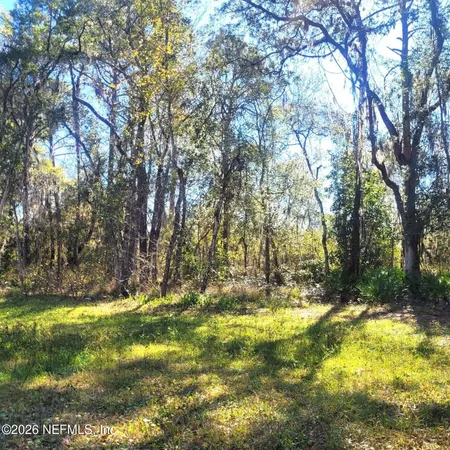 a view of yard covered with snow