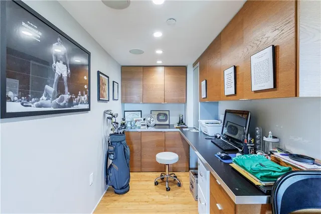 a view of a living room and dining room