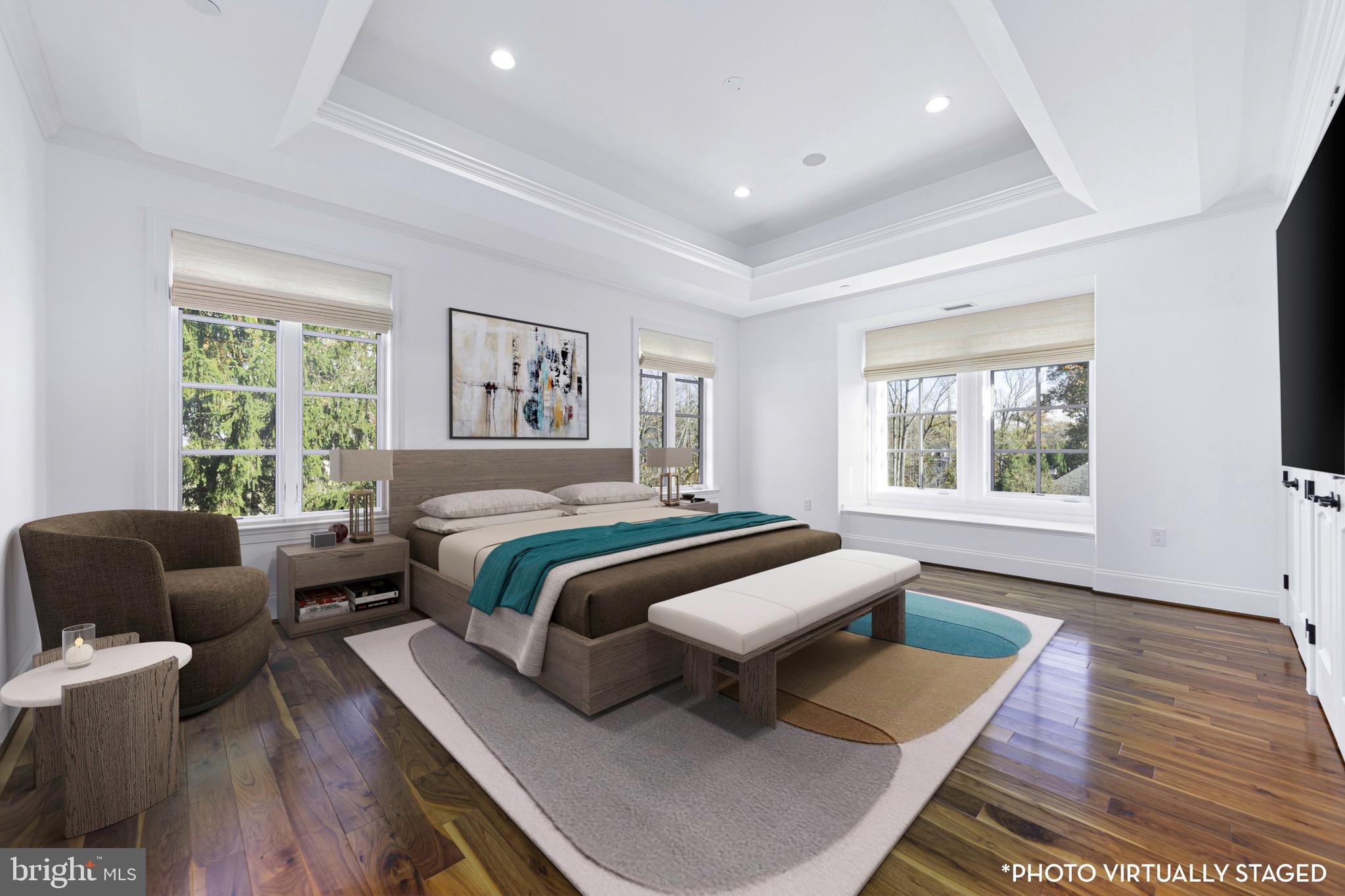 8710 Fernwood Road Bethesda, MD 20817 - Photo 20 of 40 Upper Level Bedroom en-suite (virtually staged)