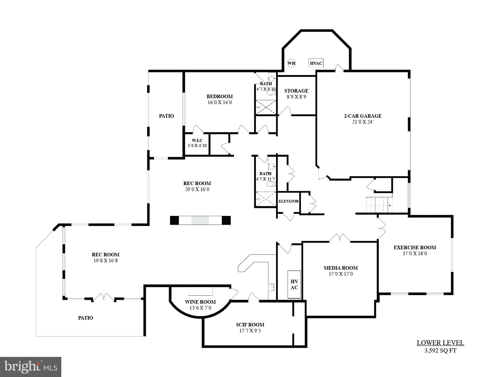 8710 Fernwood Road Bethesda, MD 20817 - Photo 39 of 40 Lower Level Floor Plan