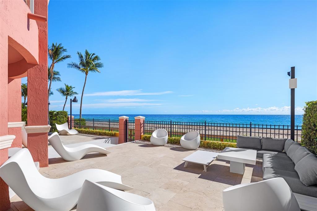 2140 North Ocean Boulevard, Unit V Fort Lauderdale, FL 33305 - Photo 52 of 63 a view of swimming pool with seating area and barbeque oven