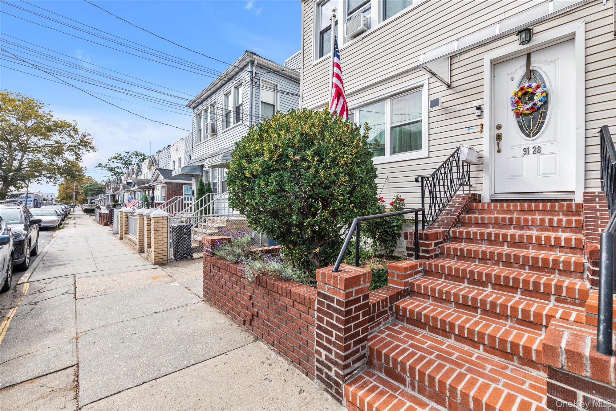 a view of a chairs and tables in patio