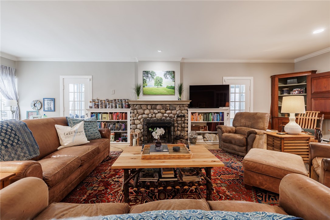 6985 State Rte 21 South Bristol, NY 14512 - Photo 11 of 50 Great room with wood burning fireplace