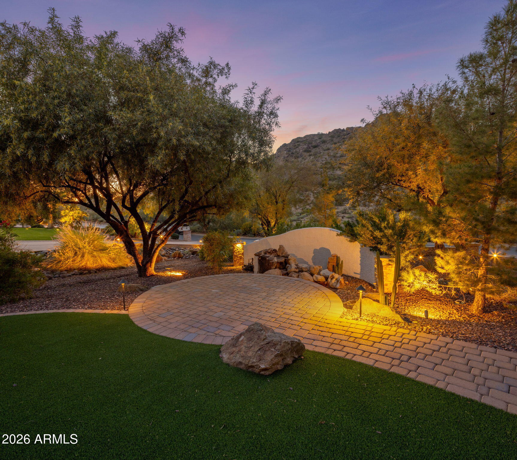 8955 North 45th Street Phoenix, AZ 85028 - Photo 47 of 53 Lower Level Patio at Twilight