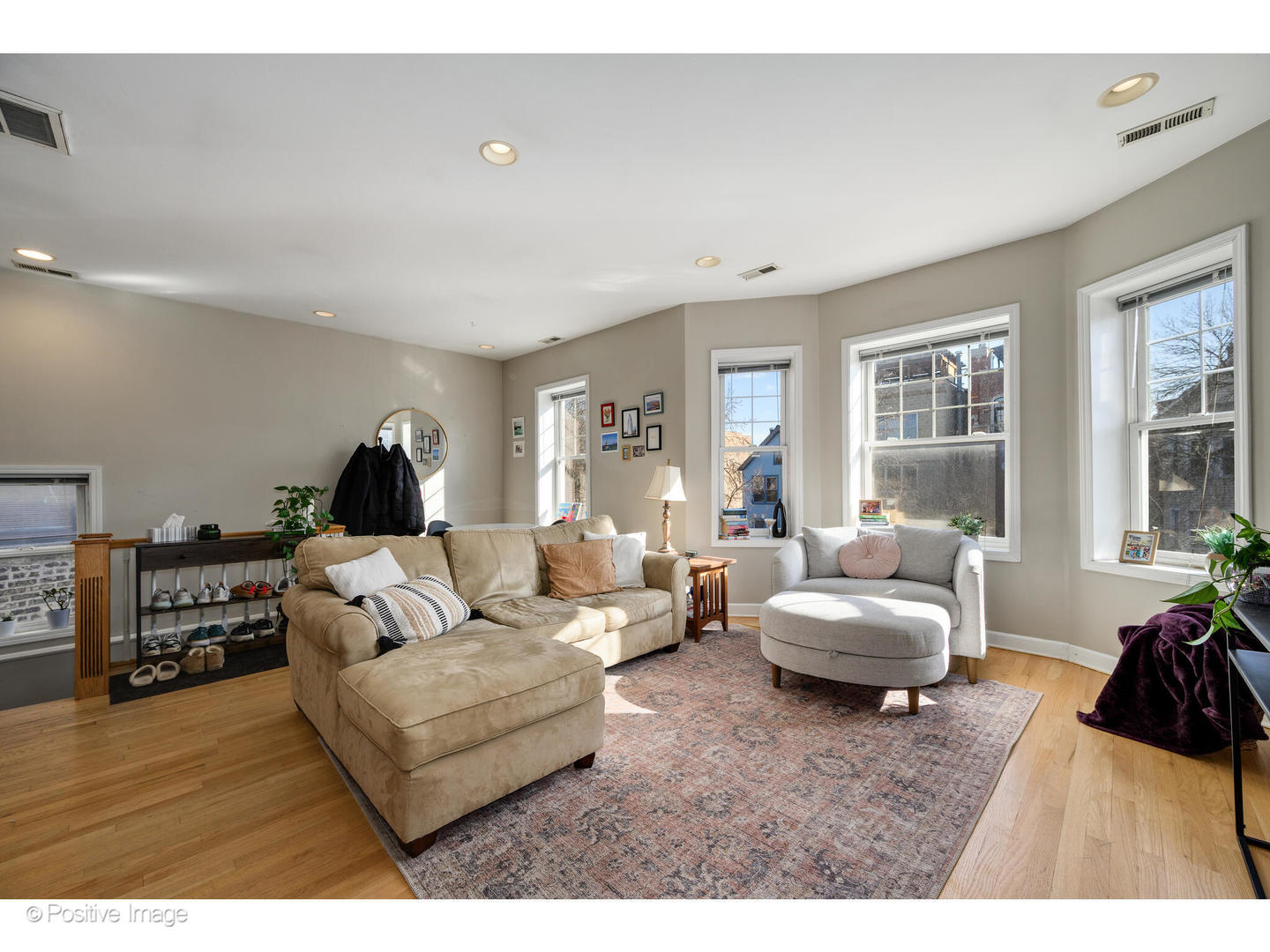 1330 West Roscoe Street Chicago, IL 60657 - Photo 3 of 26 a living room with furniture and a large window