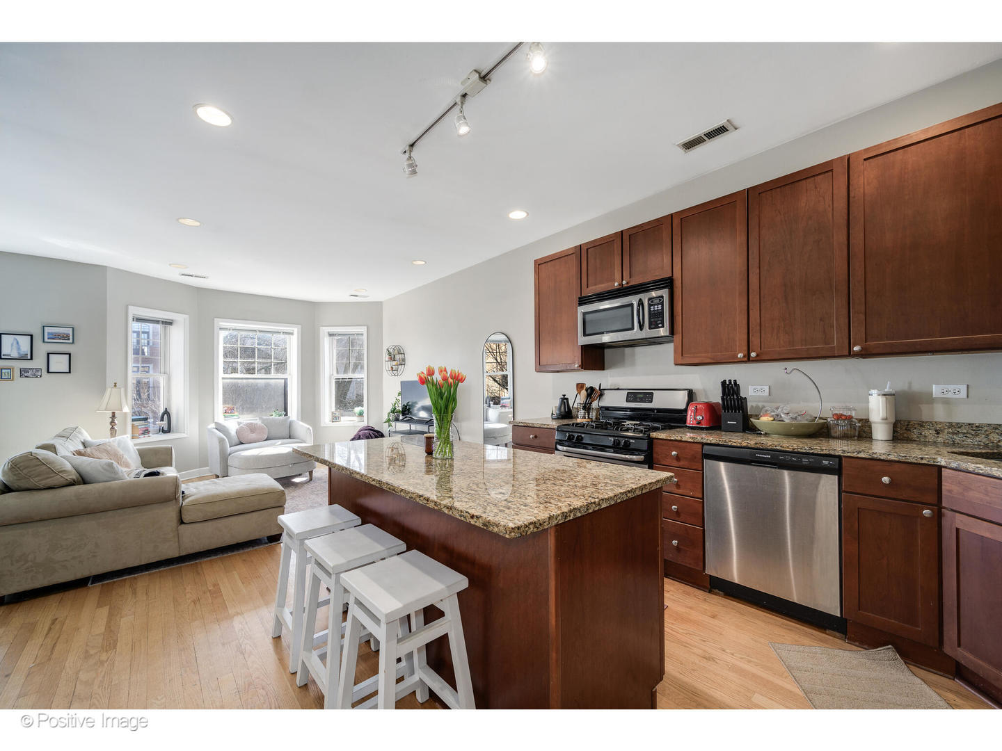1330 West Roscoe Street Chicago, IL 60657 - Photo 7 of 26 a kitchen with granite countertop lots of counter top space