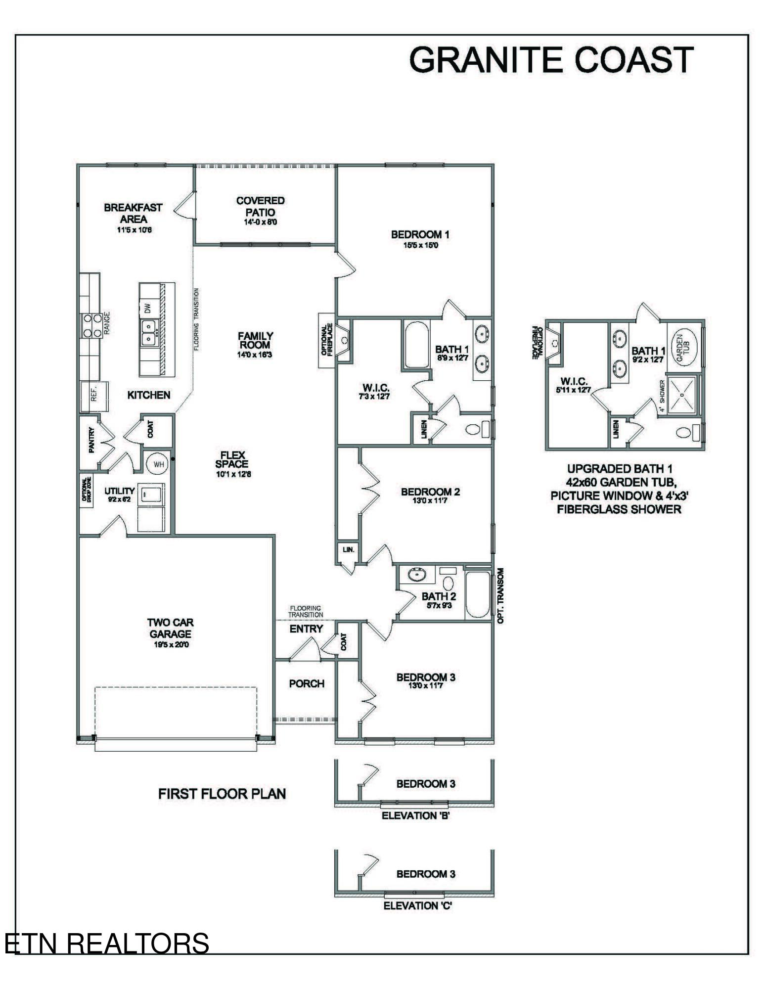 12515 Centerview Road Knoxville, TN 37932 - Photo 4 of 4 Granite Coast Floorplan Revised 10.07.24