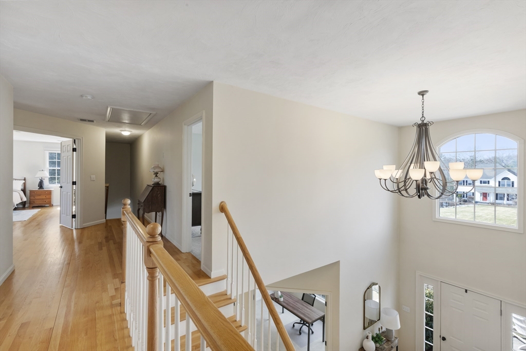 10 Anna Way Norton, MA 02766 - Photo 20 of 40 a view of a hallway with wooden floor and staircase
