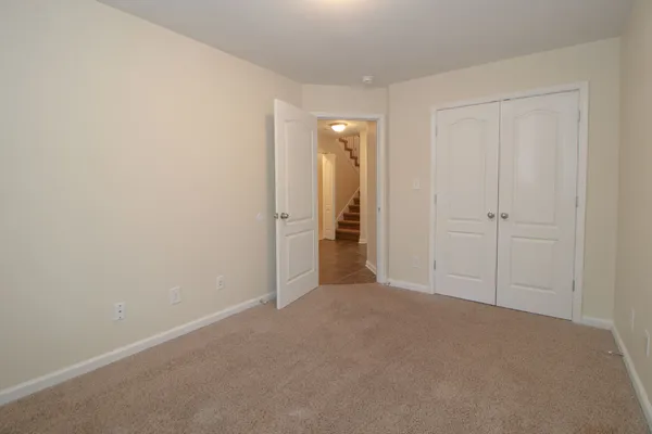 an empty room with an entryway