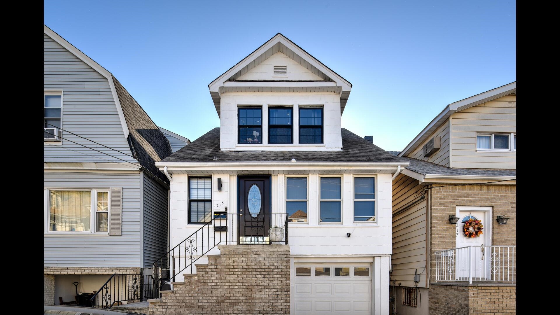 a front view of a house