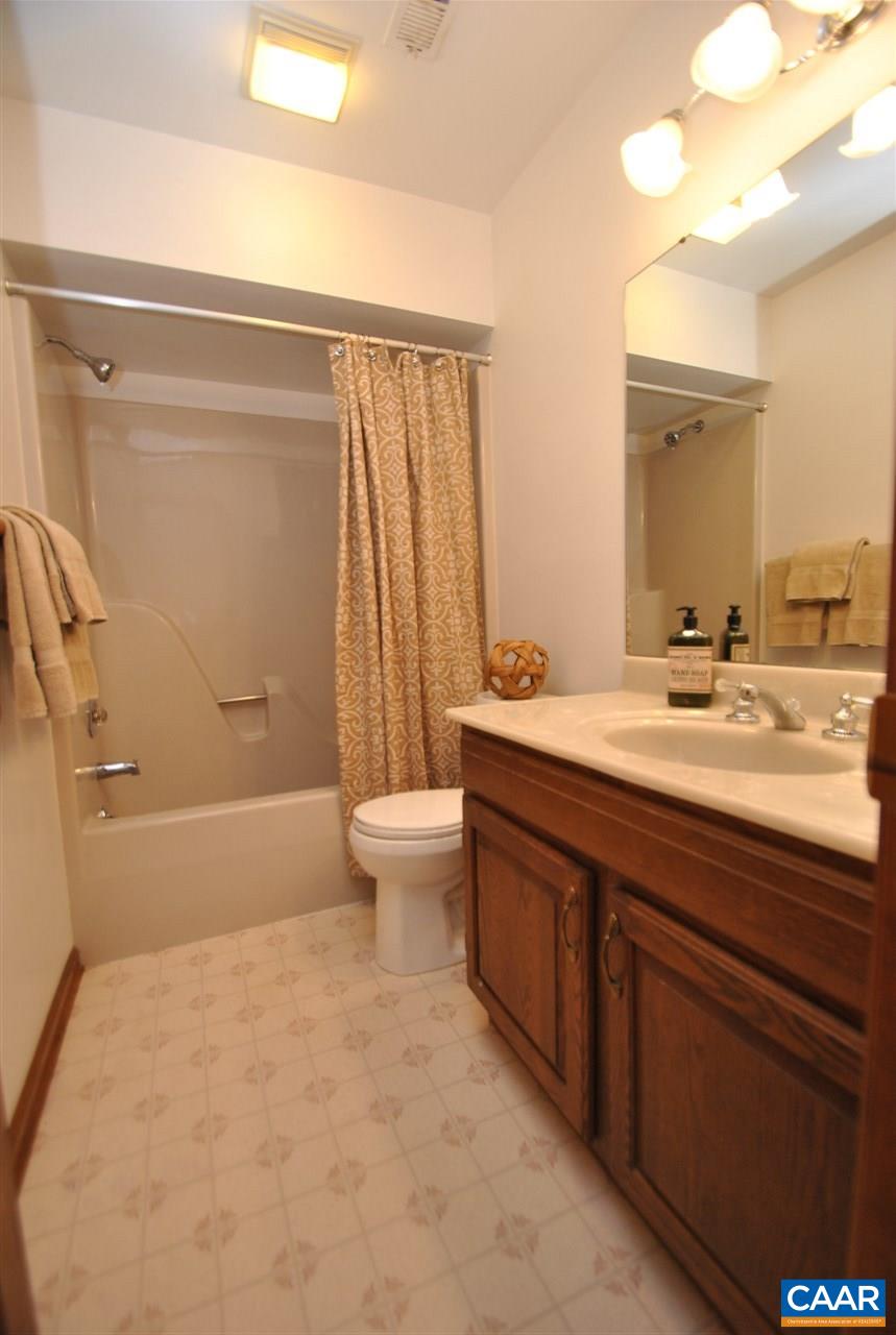 1606 Old Brook Road Charlottesville, VA 22901 - Photo 21 of 32 a bathroom with a granite countertop sink a toilet a mirror and shower