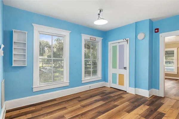 a kitchen with sink cabinets and window