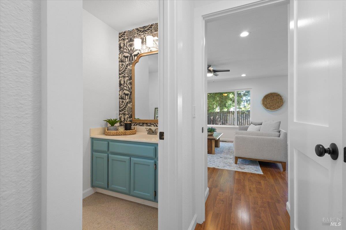 1194 Halyard Drive Santa Rosa, CA 95401 - Photo 22 of 50 Full bathroom on the main level adds convenience and functionality.