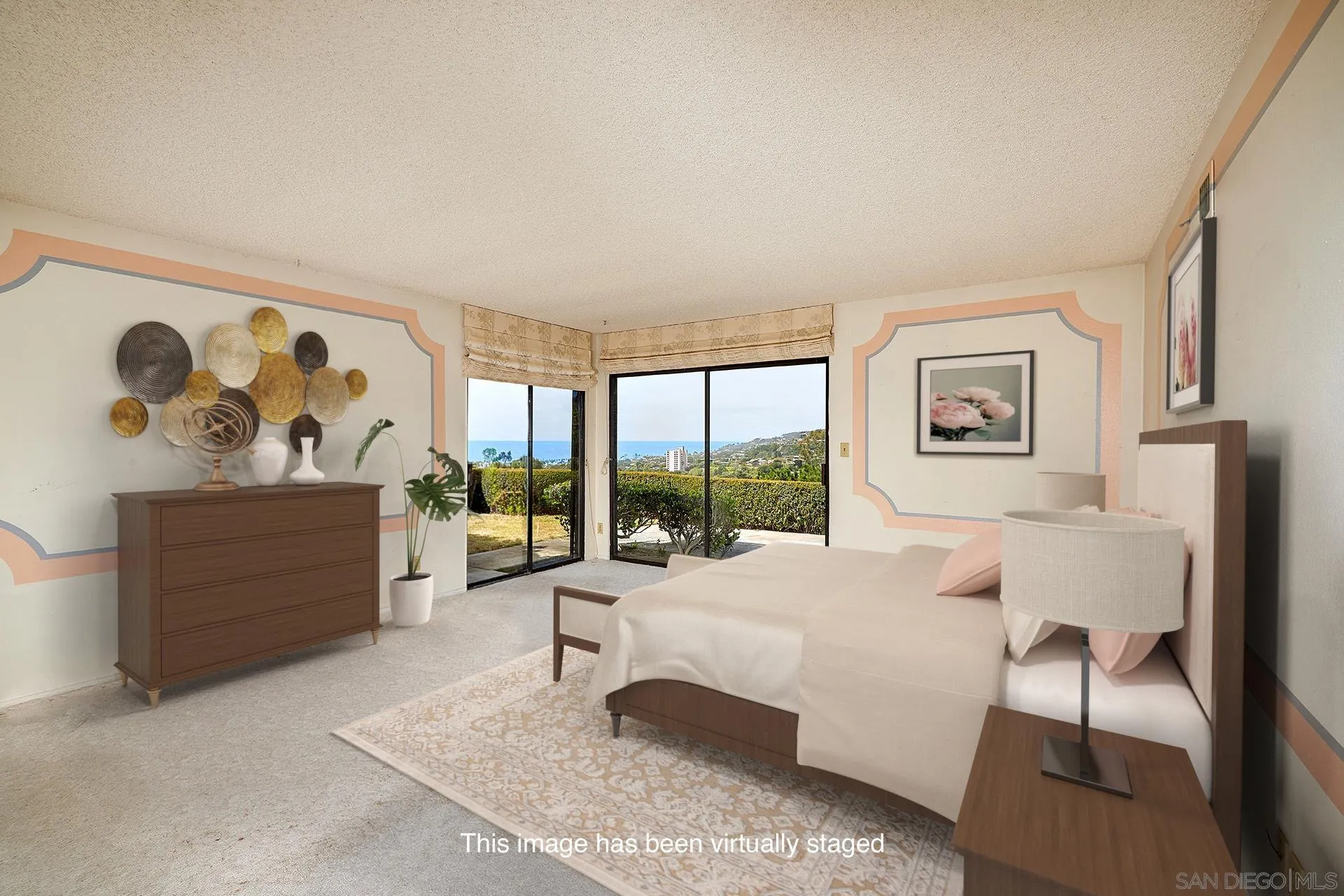 7774 Via Capri La Jolla, CA 92037 - Photo 17 of 45 a living room with furniture and a large window