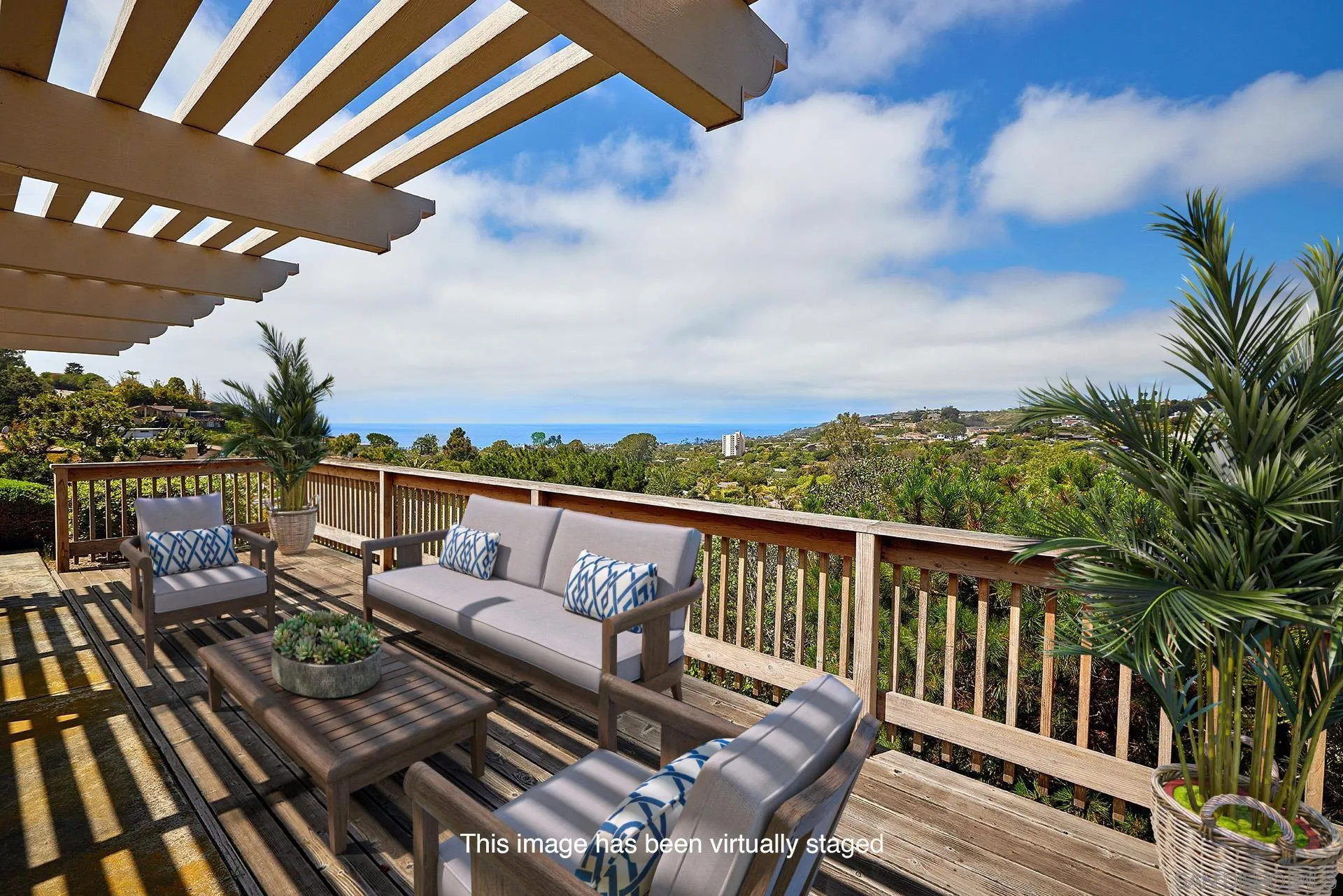 7774 Via Capri La Jolla, CA 92037 - Photo 45 of 45 a balcony with wooden floor
