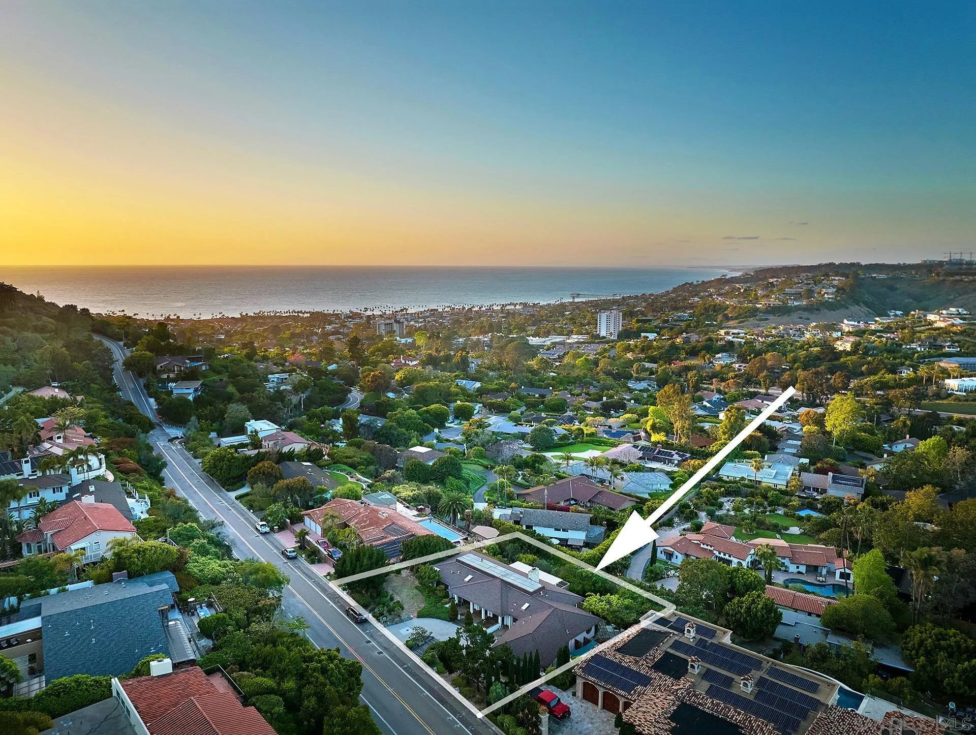7774 Via Capri La Jolla, CA 92037 - Photo 8 of 45 an aerial view of residential houses with city view