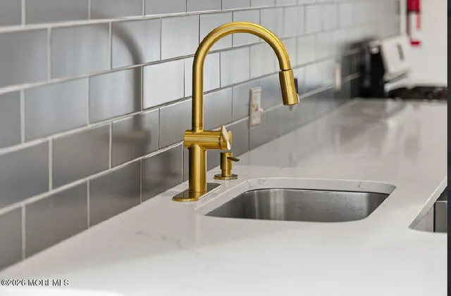 a close view of sink