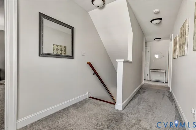 a view of an entryway with hallway