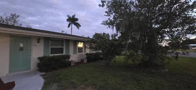 a view of a porch with a yard
