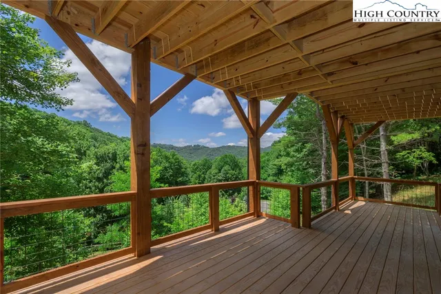 a view of balcony with a swing