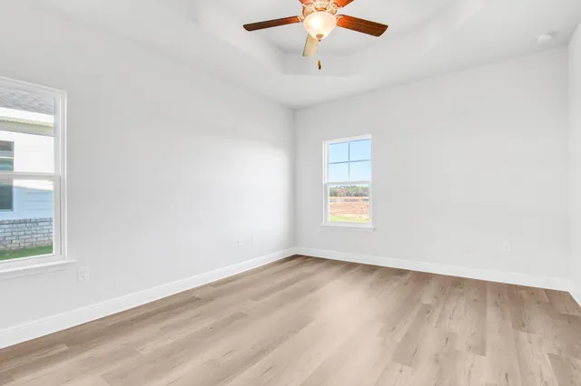 an empty room with a window