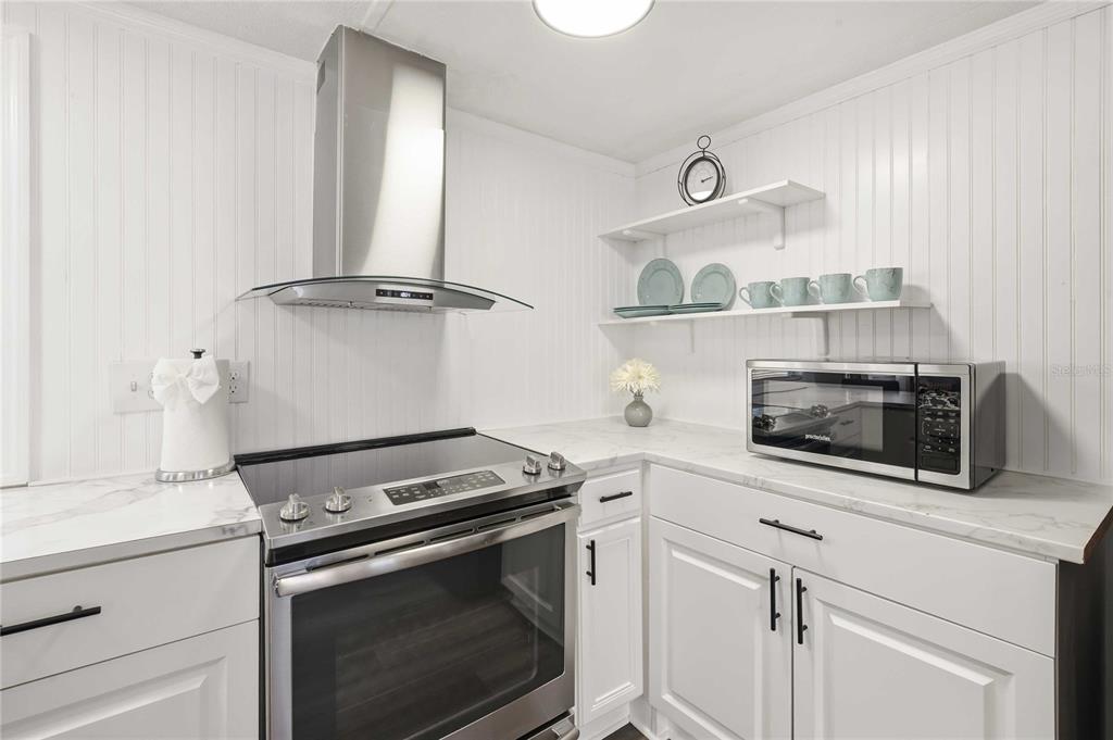 5408 Dean Dairy Road Zephyrhills, FL 33541 - Photo 10 of 62 a kitchen with cabinets and stainless steel appliances