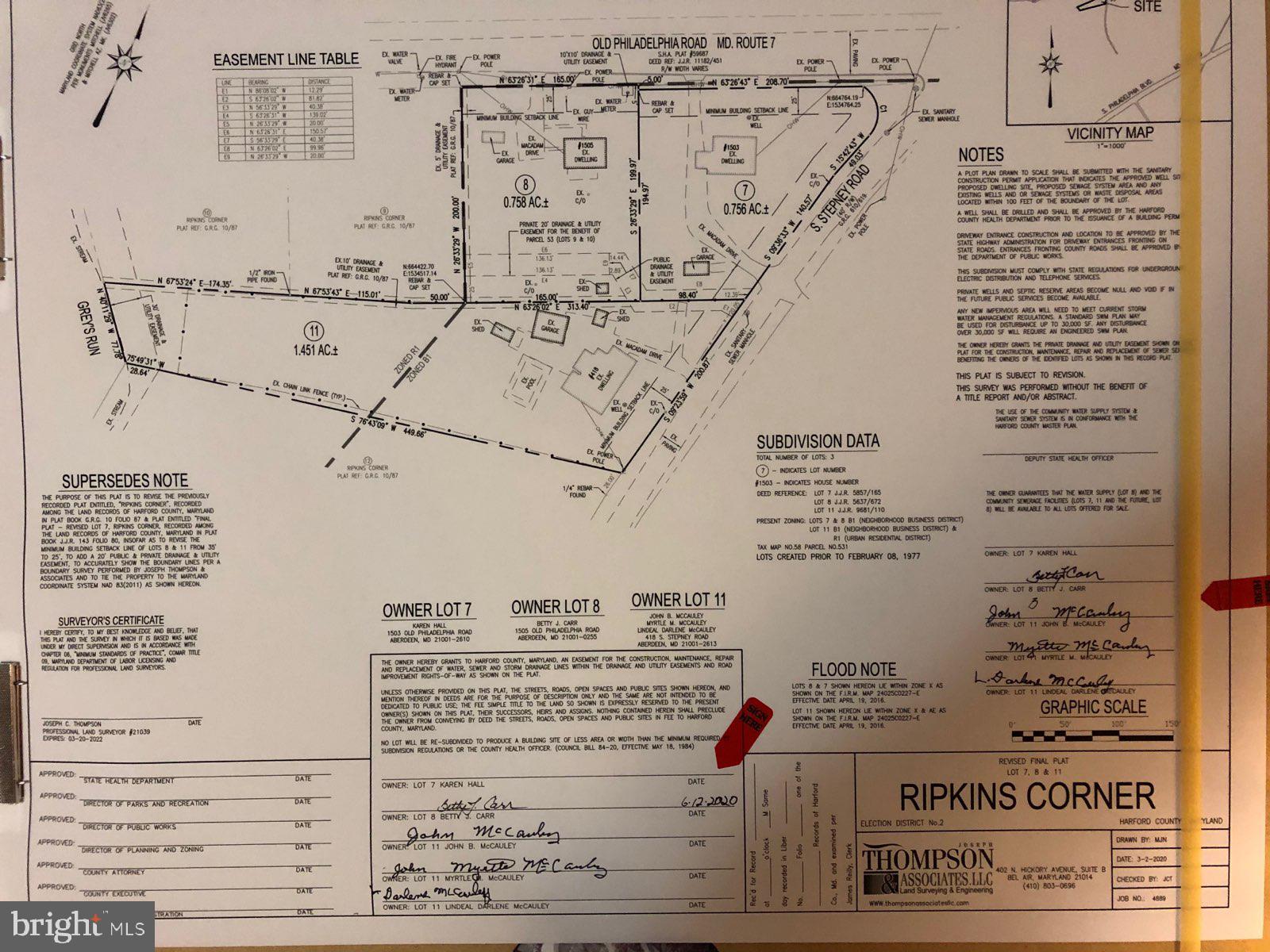 1503 Old Philadelphia Road Aberdeen, MD 21001 - Photo 39 of 40 Proposed Utility Easement .