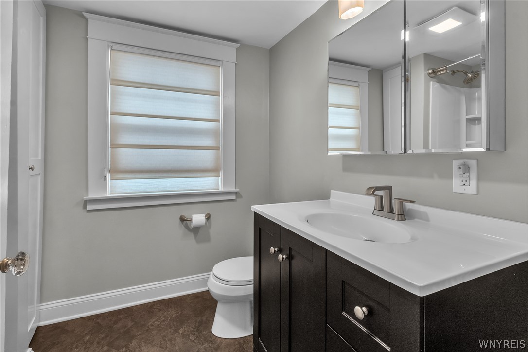 17 Westgate Road Tonawanda, NY 14217 - Photo 25 of 37 The bathroom was tastefully updated in 2024
