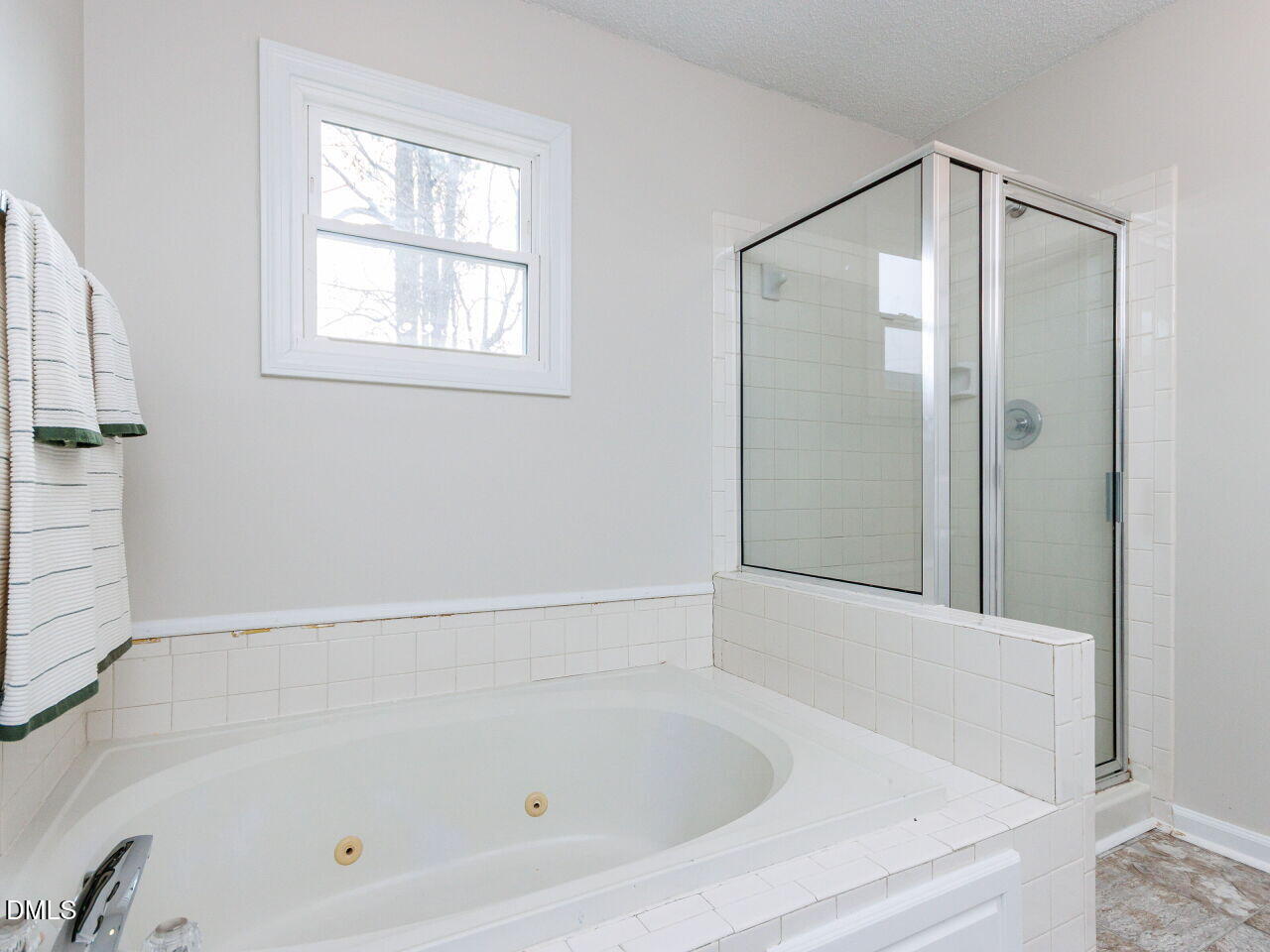 3712 Old Coach Road Raleigh, NC 27616 - Photo 20 of 34 Large soaking tub and separate walk-in glass surround shower.