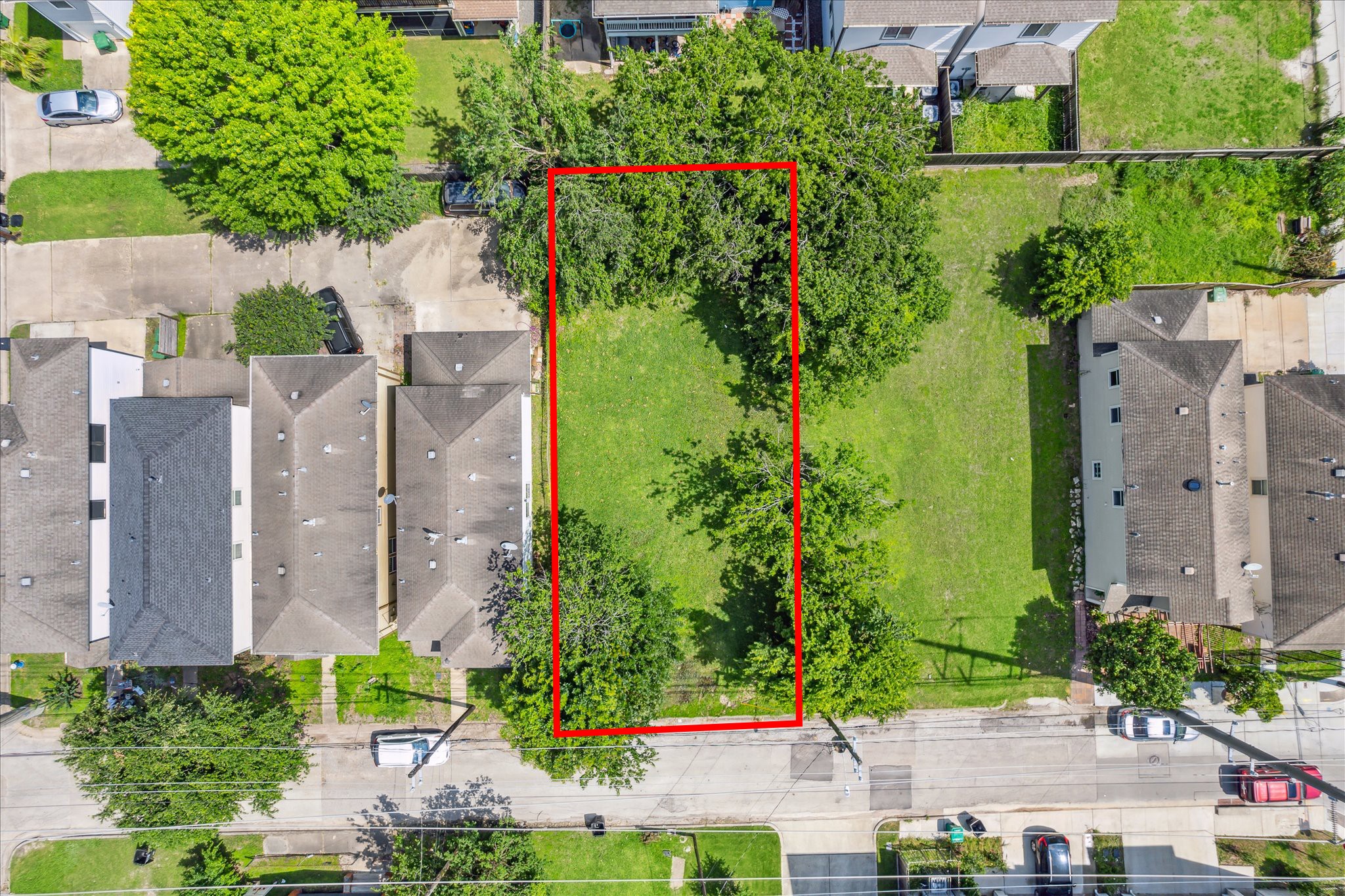 an aerial view of a city