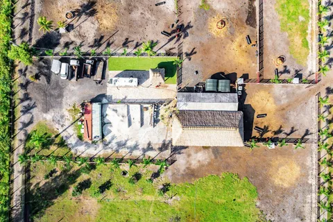 a view of a lake with a large park