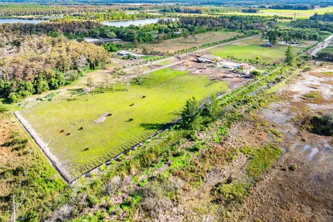 a view of a lake with a beach