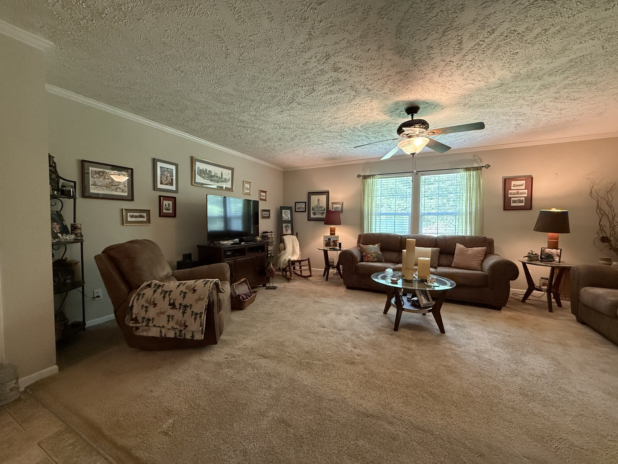 1640 Bucket Branch Road Waverly, TN 37185 - Photo 3 of 38 a living room with furniture and a flat screen tv