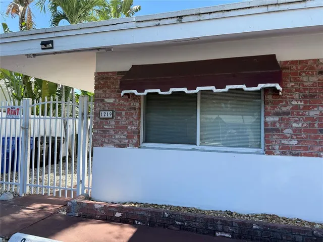 a view of a house with a small space