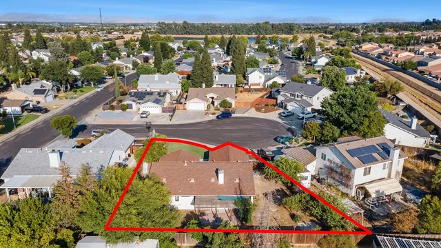 an aerial view of a city