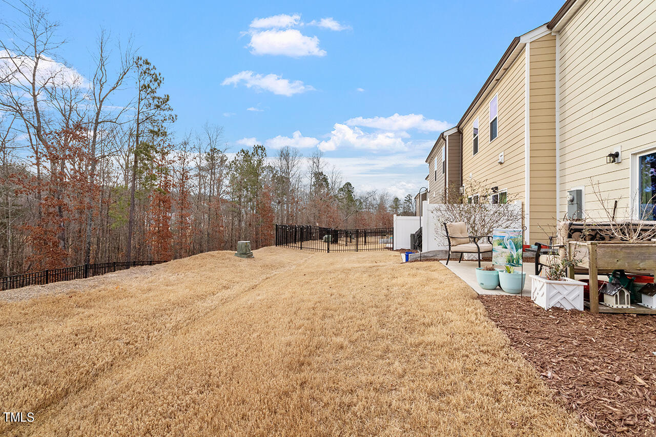 1157 Chestnut Bluff Apex, NC 27502 - Photo 35 of 42 a view of a backyard of the house